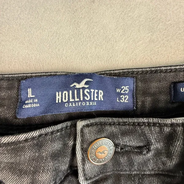 Hollister Ultra High Rise Super Skinny Jeans Black W25 L32 Classic Stretch - Image 3