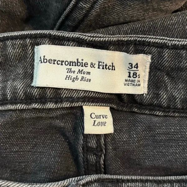 Abercrombie & Fitch A&F Plus Size 34 18 Short Jeans Curve Love Mom High Rise - Image 3