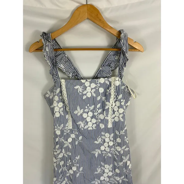Sam Edelman Embroidered Eyelet Ruffle Sleeve Dress Size 8 - Image 5