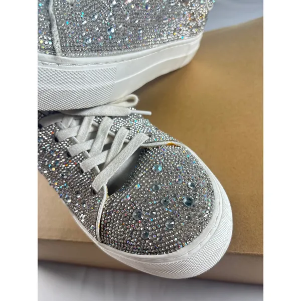 Betsey Johson Sidney Rhinestone Platform Sneakers Womens 8.5 - Image 3