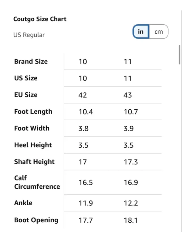 NEW Coutgo Knee High Low Chunky Heel Round Toe Tall Boots 11 - Image 6
