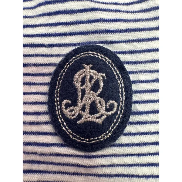 Lauren Ralph Lauren Women's Striped T Shirt Top XL Navy Blue‎ White Casual - Image 3