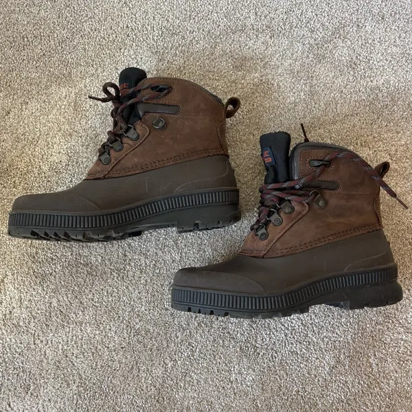 Sorel Kaufman Womens Winter Duck Boots Rubber Leather Insulated Fleece Liner - Image 4