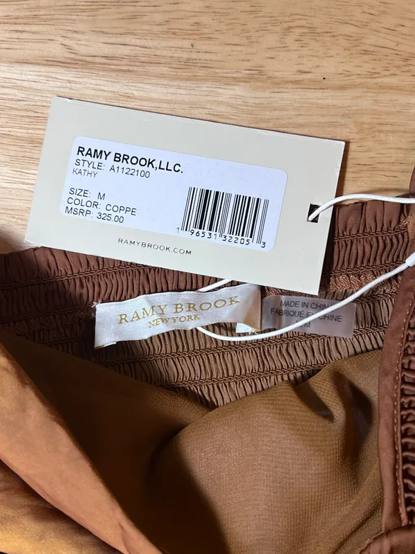 Ramy Brook Kathy Ruffle Peplum Top in Copper BNWTS $325.00 - Image 9