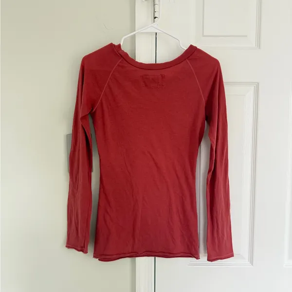 Vintage Abercrombie Fitch Pink Long Sleeve Shirt Babydoll M Y2K Coquette Bella - Image 6