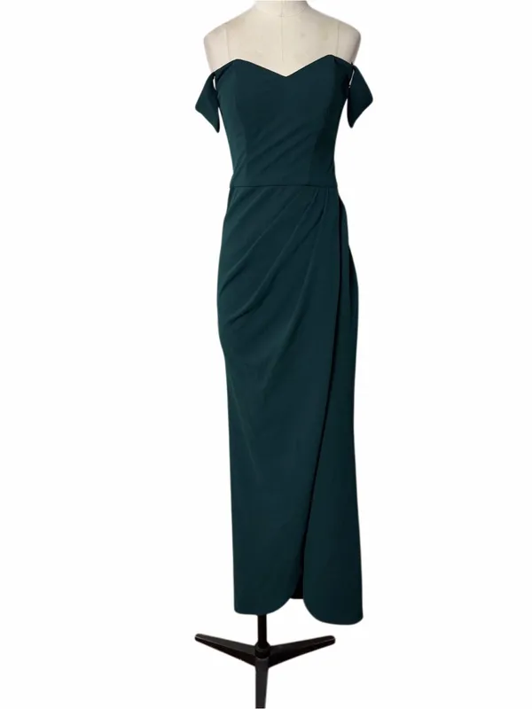 BHLDN Rossi Crepe Emerald Gown - Image 3
