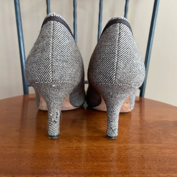 Kate Spade Tweed Bow Pointed Toe‎ Pump in Brown Size 9 - Image 4
