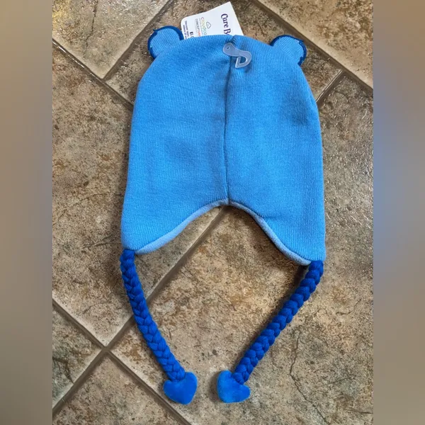 NWT Care Bears Grumpy Bear Peruvian Knit Beanie OS Blue - Image 2