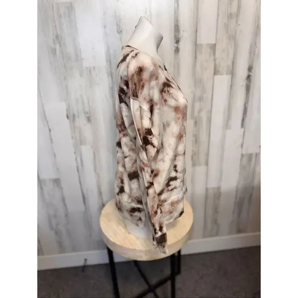 Dunnes Stores Tie Dye Lounge Set Size Small Brown Cream Sweatshirt Joggers Match - Image 10