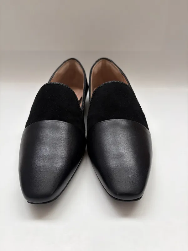Rockport Total Motion Laylani Mixed-Media Black Leather Suede Loafer Minimalist - Image 5