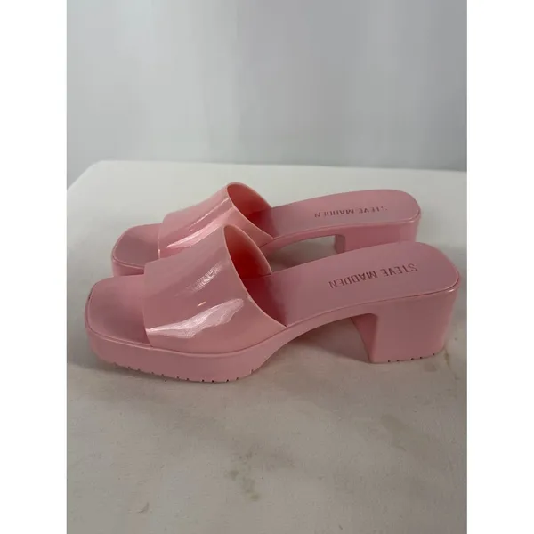 Steve Madden Harlin Block Heeled‎ Sandal in Pink Size 8 - Image 4