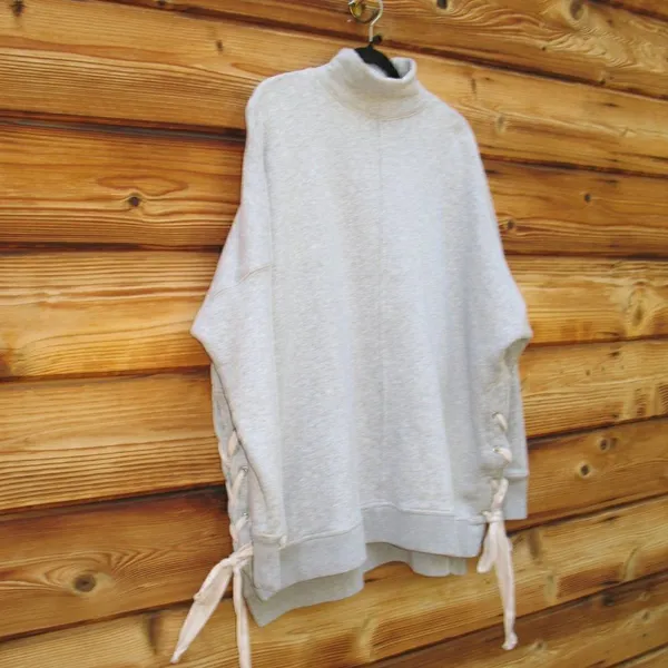 Free People So Plush Side Tie Sweatshirt Top Dress - Image 4