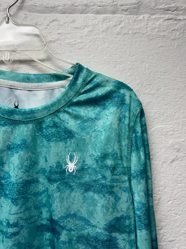 Spyder Teal Swim Long Sleeve Rash Guard - Image 2