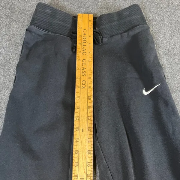 Nike Womens Sportswear Fleece‎ Joggers Black Sweatpants Small Drawstring Swoosh - Image 4