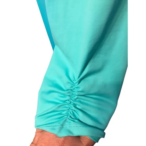 Judyp Dress XL Teal V-Neck 3/4 Sleeve - Image 4