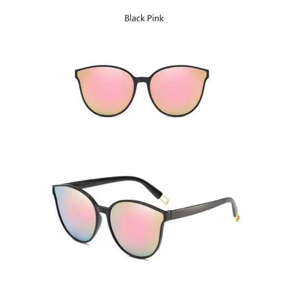 Cat‎ Eye Round Sunglasses for Women Men Retro Oversized Sun Glasses - Image 2