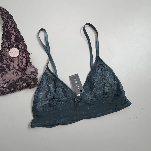 Forever 21 Wet Seal Bralettes Halter No Padding Lace Polka Dot Pink Purple Green - Image 3