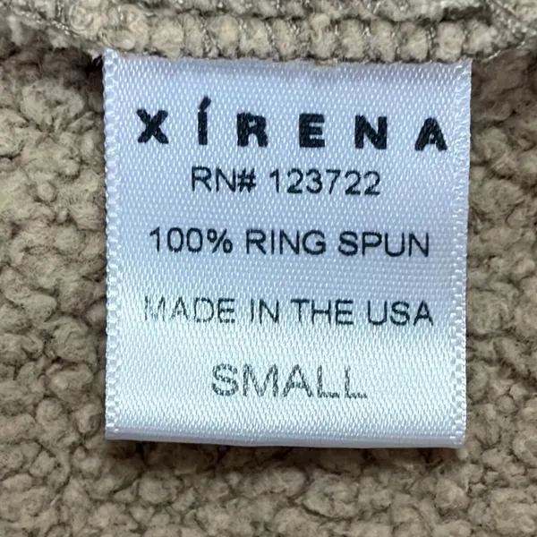 Xirena Tan Khaki 100% Ring Spun Cotton Quarter Zip Sweatshirt‎ Small EUC - Image 4