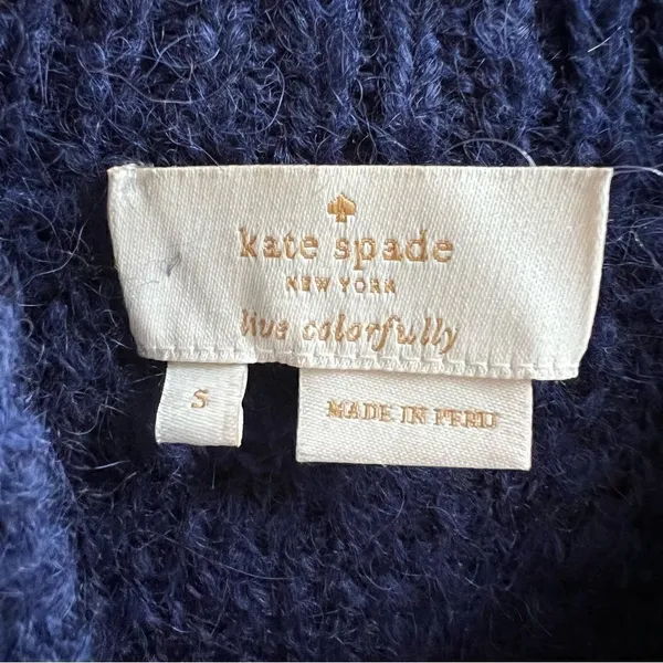 Kate Spade Leopard Print Alpaca Wool Blend Sweater Size Small - Image 8