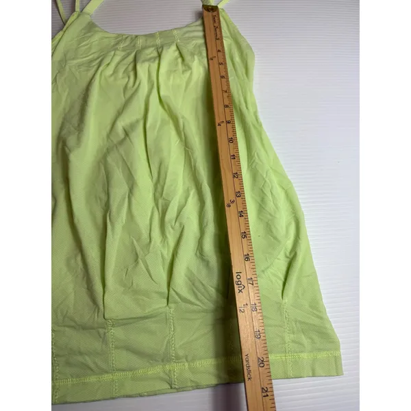 Lululemon Size 6‎ Neon yellow green Athletic Tank Top Built-In Bra Activewear - Image 8