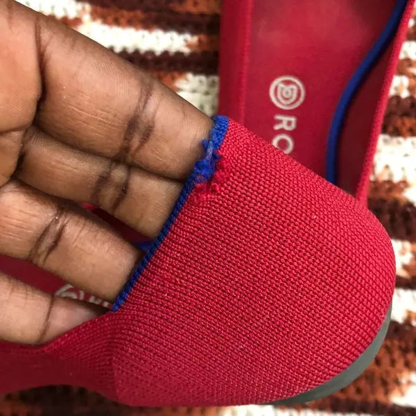 Rothy’s Red Round Toe Ballet Ballerina Flats Shoes Size 9 - Image 8