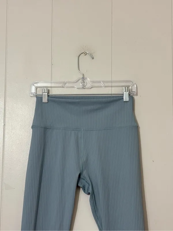Vuori Inversion Rib Legging Mist Ribbed High Rise 7/8 Size M VW4134 - Image 2
