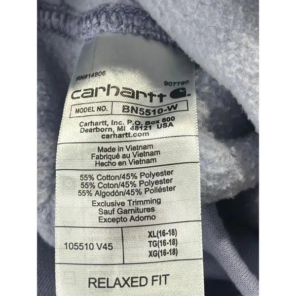 Carhartt Relaxed Fit Jogger Sweatpants Women XL Lavender Fleece Loungewear Work - Image 6
