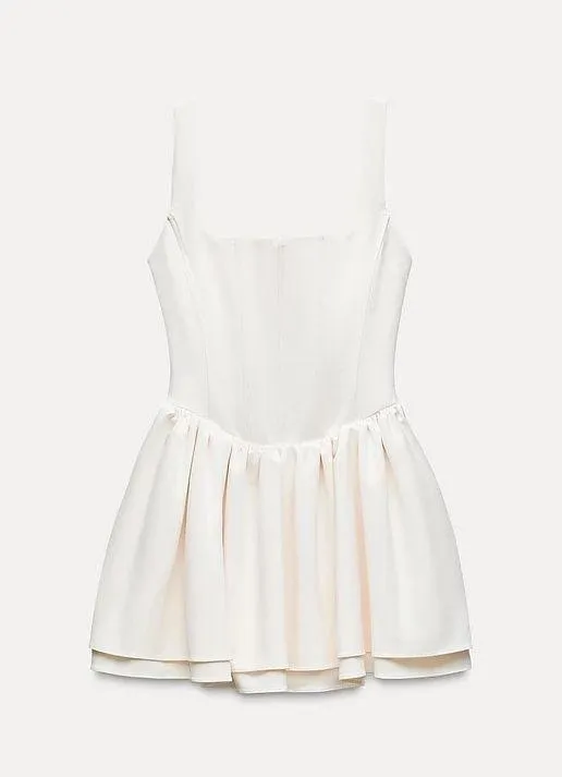 dress mini corset inspired ruffled balloon bodycon summer cocktail wedding - Image 14