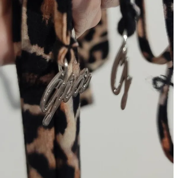 I.AM.GIA Kamilla Animal Leopard Cheetah Print Halter Mini Dress XL - Image 7