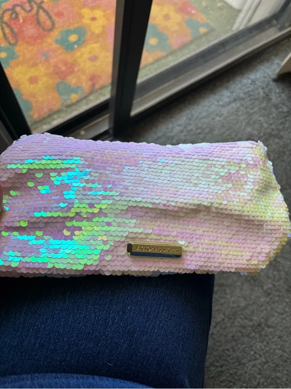 Victoria's Secret Iridescent Sequin Clutch in Pastel Shades - Image 2