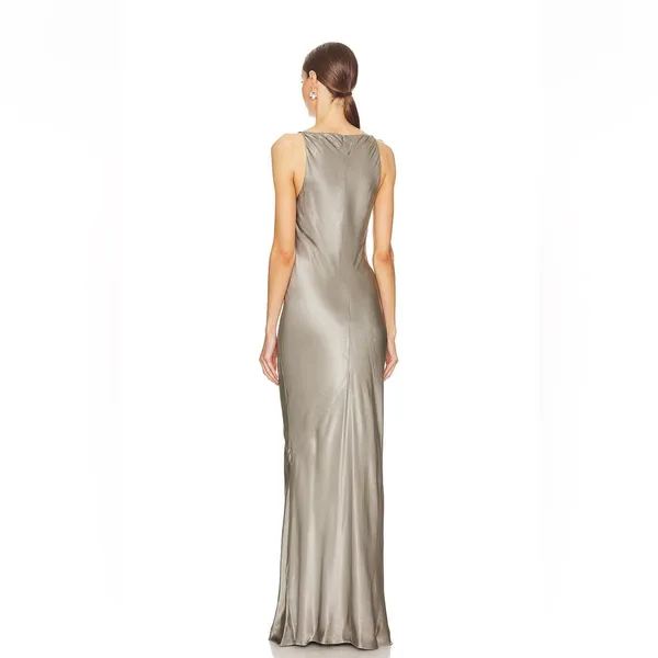 Shona Joy La Lune High Neck Cowl Maxi Dress‎ Sage - Image 2