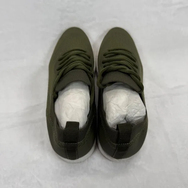 J/Slides Urban‎ Sport Knit Sneakers Olive Green Lightweight Shoes Size 7.5 - Image 6