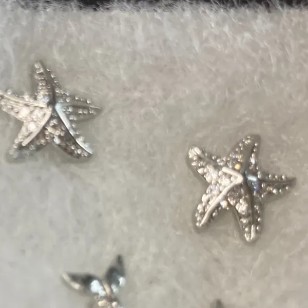 Antian Accessories™ Silver Starfish & Ocean Theme Earring Set (6 Pieces) - Image 3