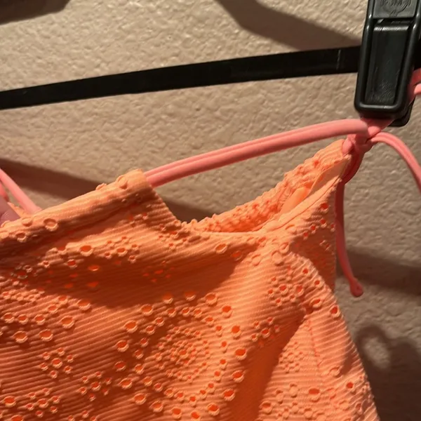 New Aerie Women’s Melon Orange High Rise String Side Tie Bikini Bottoms - Image 6