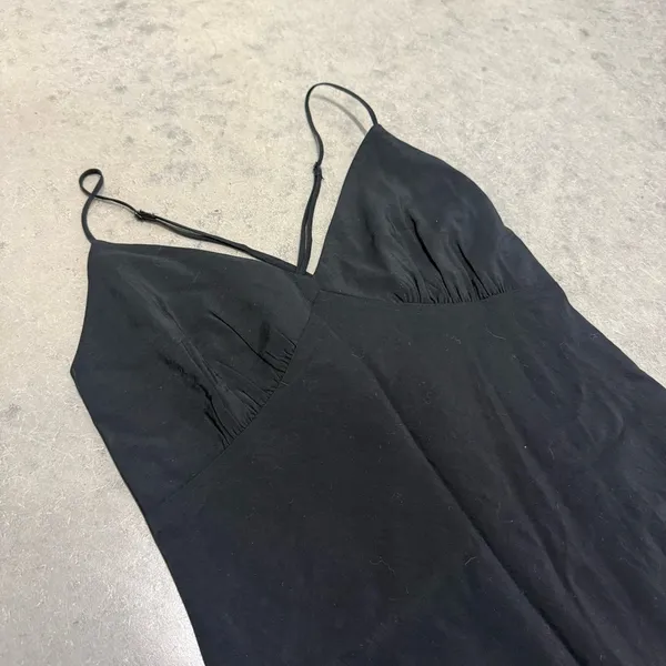 NWT MADEWELL The‎ Layton Midi Slip Dress Black size 00 - Image 4