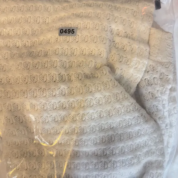 495 | Out From Under Urban Outfitters Cream Waffle Knit‎ Crop Sweater Top Large - Image 7