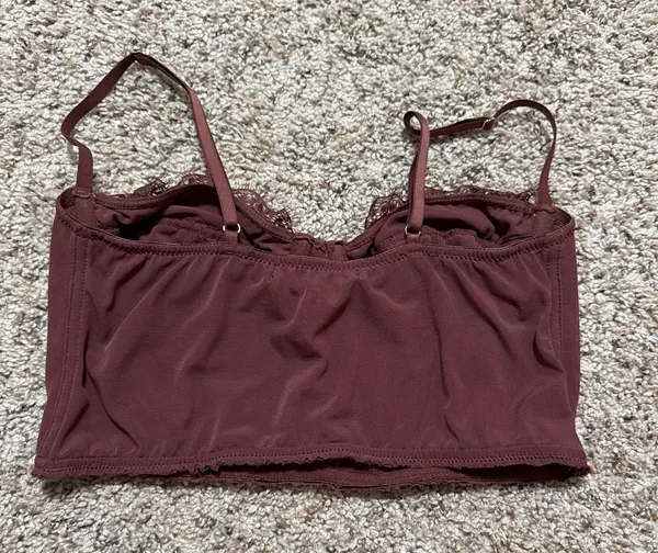 cropped brown urban outfitters corset - Image 2
