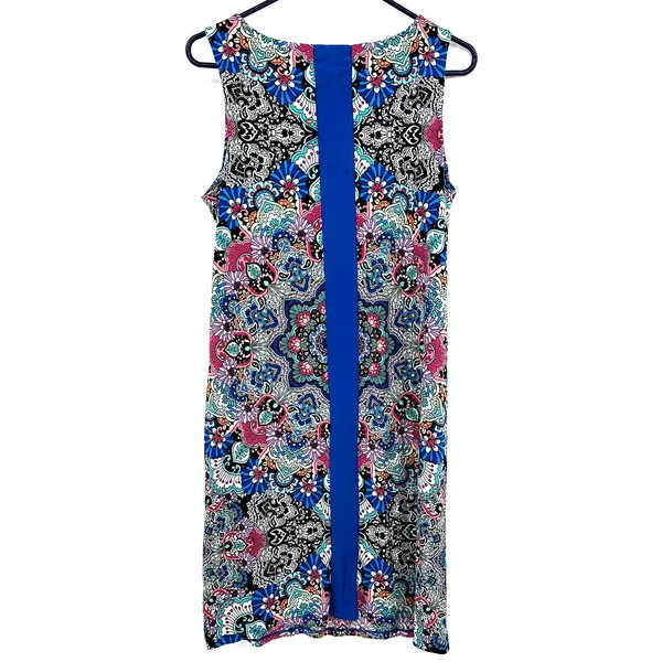 Nicole by‎ Nicole Miller size medium sleeveless shift dress mandala style print - Image 2