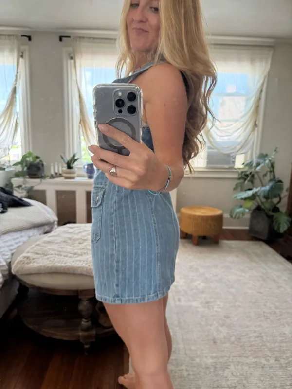 Forever 21 Zipper dress with light stripes - Image 3