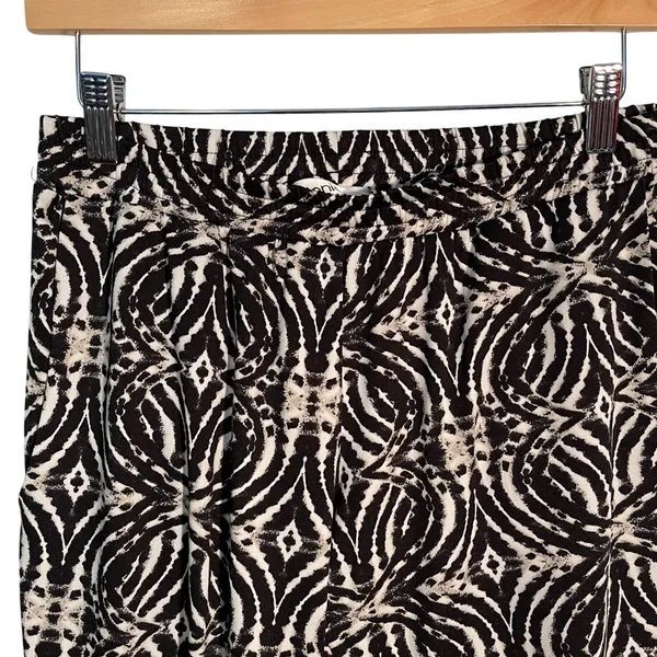 Veronica M Black White Abstract Print Jogger Pants Women's Size S Elastic‎ Waist - Image 2