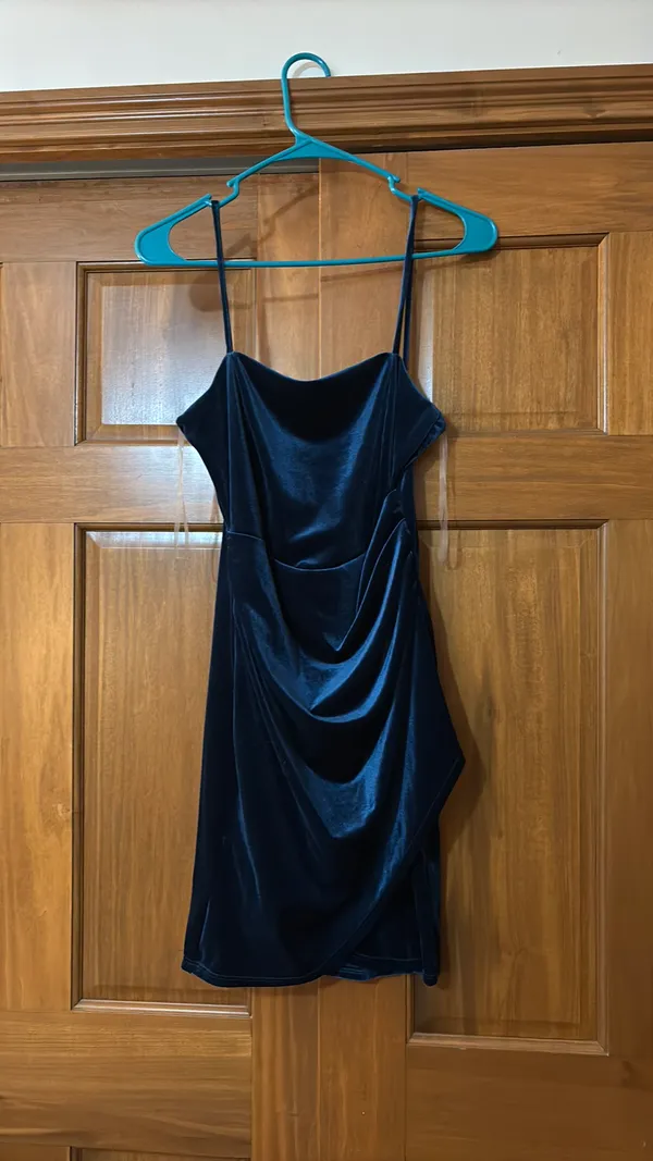 Windsor Blue Velvet Dress - Image 2