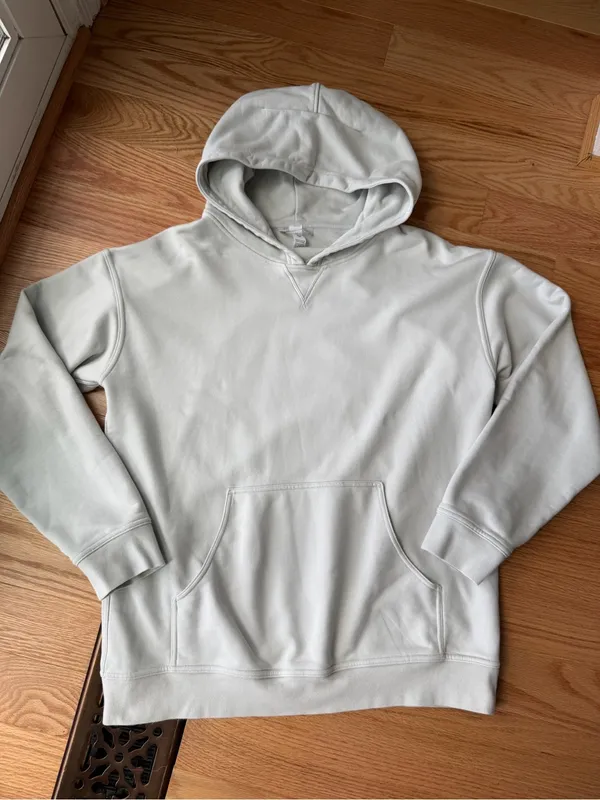 lululemon All Yours Hoodie French Terry 100% Cotton Gray - Size 12 - Image 4
