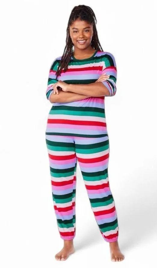 Womens Long Sleeve Tee and Joggers Pajama Set/ Sz L(12-14) - Image 2