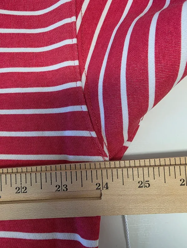 Simply Southern Santa Crew Varsity Sweatshirt Red Striped Santa Baby Size Medium - Image 7