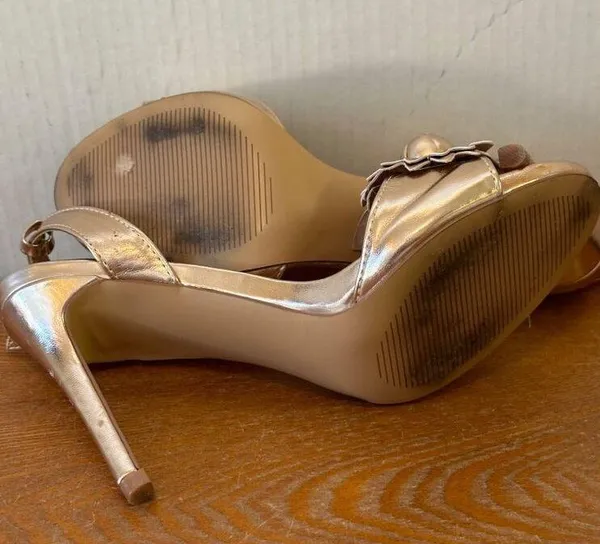 Steve Madden Women's High Heel Ankle Strap Sandal Rose Gold Sze 7 / 38 Sku 2869 - Image 8