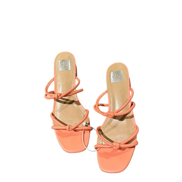 New DV Dolce Vita Knotted Slip On Sandal In Color Tangerine - Image 9
