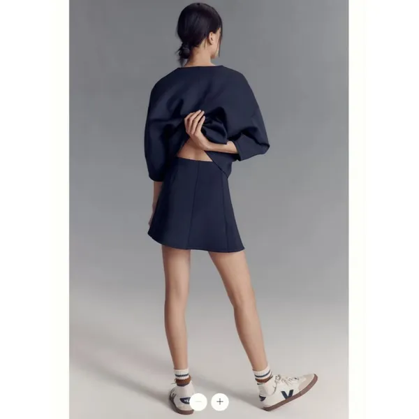 By Anthropologie Seamed Mini SkirtN - Image 3