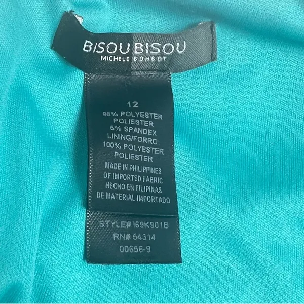 Bisou Bisou Multi Color Pleated Sleeveless Dress Size 12 - Image 9