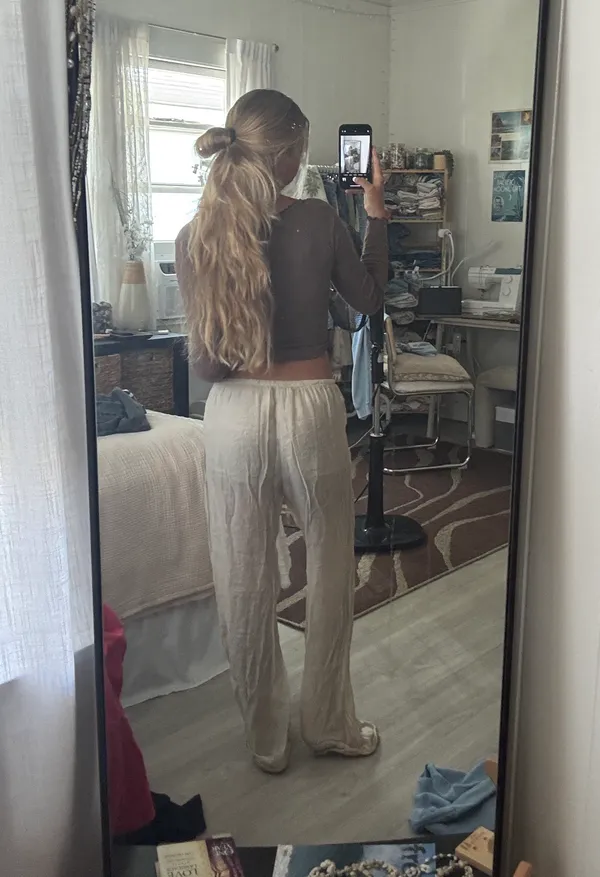Creme  Beach Pants - Image 2