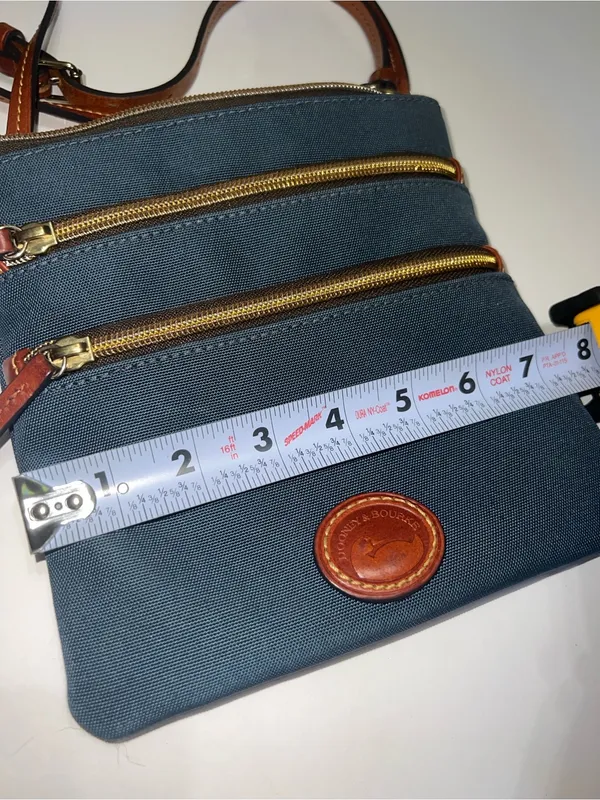 Dooney & Bourke Navy Crossbody with Brown Trim - Image 5